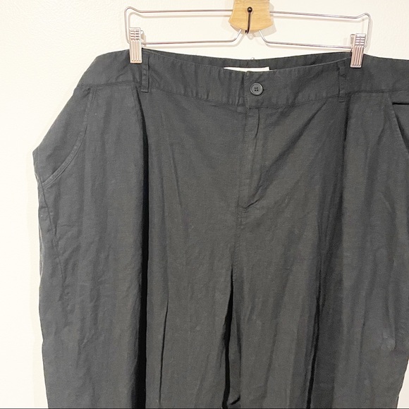Torrid Plus Size‎ 26 Black Linen Wide Leg Career Business Work Pant - Picture 3 of 6